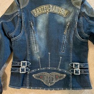 Women’s Denim Large Harley Davidson Motorcycle jacket